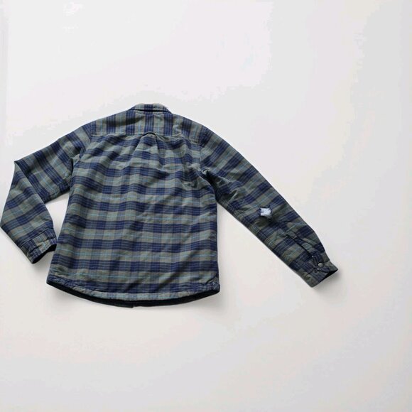 North Face Quilted Overshirt Mens S Plaid Shacket Outdoor Preppy Upcycle FLAW - Picture 14 of 16